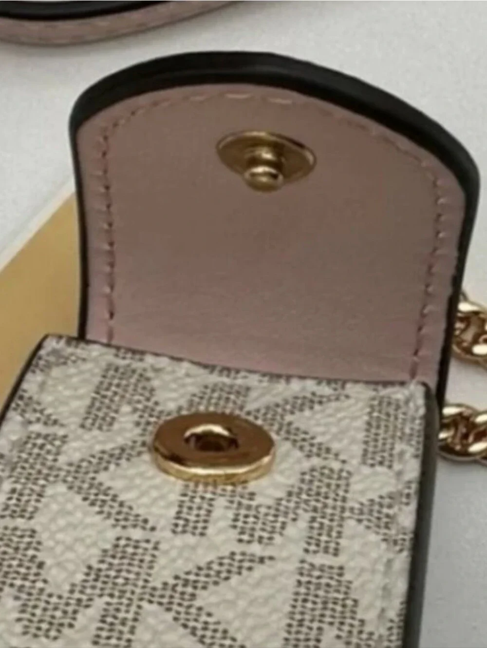 Michael Kors Lipstick Lanyard In Blush Pink MK Signature